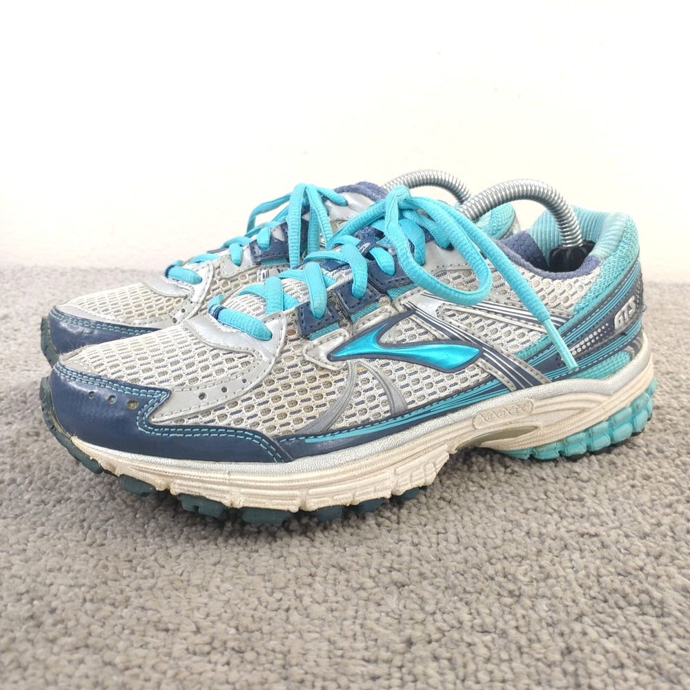Brooks  Adrenaline GTS 13 Womens Size 6.5 Running Shoes Gray Blue Sneakers